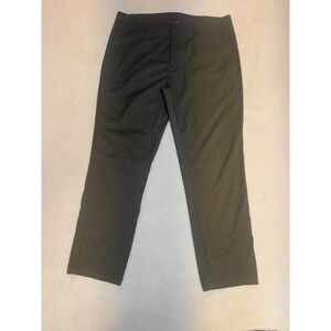 Duck Head Harbor Performance Chino Pants Mens 36x28.5 Olive Green Flat Front